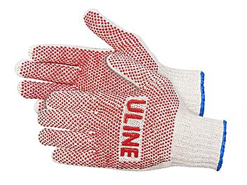 PVC Dot Knit Gloves - Double-Sided, Red, Medium S-6778R-M