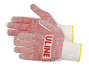 PVC Dot Knit Gloves - Double-Sided, Red, Small S-6778R-S