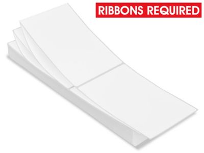 Fanfold Thermal Transfer Labels - 4 x 6", Ribbons Required S-6795