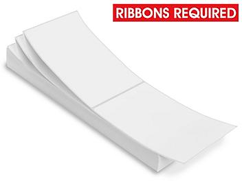 Fanfold Industrial Thermal Transfer Labels - 4 x 6 1/2", Ribbons Required S-6796