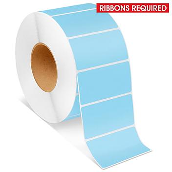 Industrial Thermal Transfer Labels - Blue, 4 x 2", Ribbons Required S-6797BLU