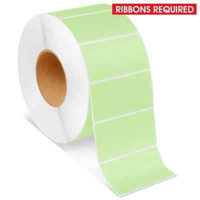 Industrial Thermal Transfer Labels - Green, 4 x 2