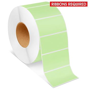 Industrial Thermal Transfer Labels - Green, 4 x 2", Ribbons Required S-6797G