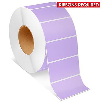 Industrial Thermal Transfer Labels - Purple, 4 x 2", Ribbons Required S-6797PUR