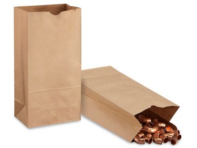 Kraft Paper Shopping Bags - 8 x 4 1/2 x 10 1/4, Cub S-7098 - Uline