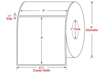 Desktop Direct Thermal Labels - 4 x 4
