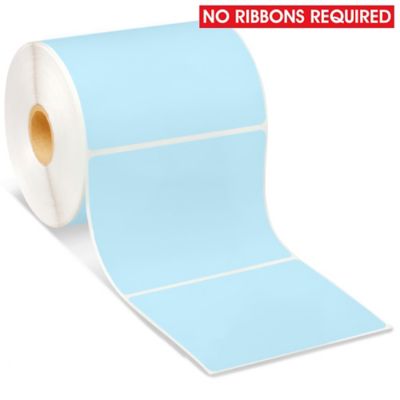 Desktop Direct Thermal Labels - Blue, 4 x 3" S-6927BLU