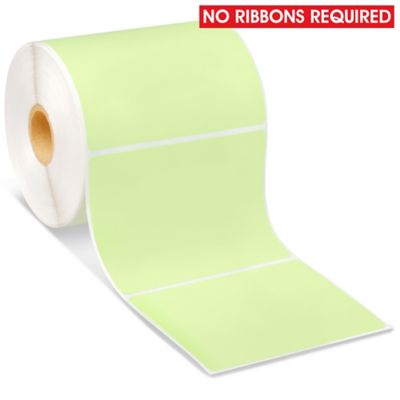 Desktop Direct Thermal Labels - Green, 4 x 3" S-6927G