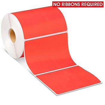 Desktop Direct Thermal Labels - Red, 4 x 3" S-6927R