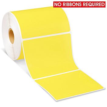 Desktop Direct Thermal Labels - Yellow, 4 x 3" S-6927Y