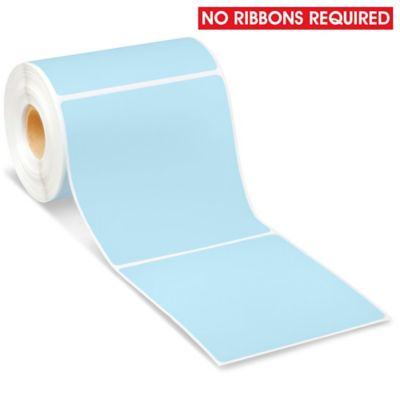 Desktop Direct Thermal Labels - Blue, 4 x 4" S-6928BLU