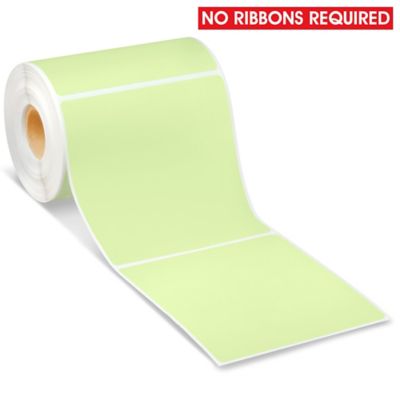 Desktop Direct Thermal Labels - Green, 4 x 4" S-6928G