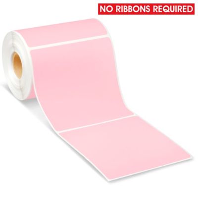 Desktop Direct Thermal Labels - Pink, 4 x 4" S-6928P