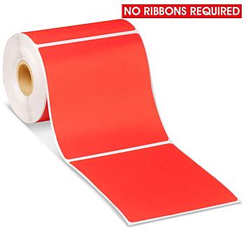 Desktop Direct Thermal Labels - Red, 4 x 4" S-6928R