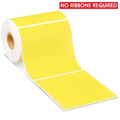 Desktop Direct Thermal Labels - Yellow, 4 x 4" S-6928Y