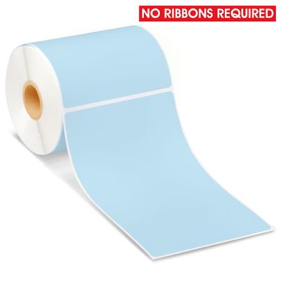 Desktop Direct Thermal Labels - Blue, 4 x 6 1/2" S-6929BLU