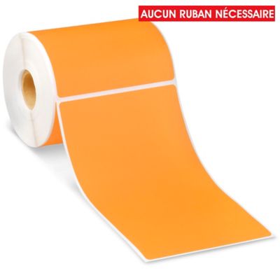 Desktop Direct Thermal Labels - Orange, 4 x 6 1/2" S-6929O