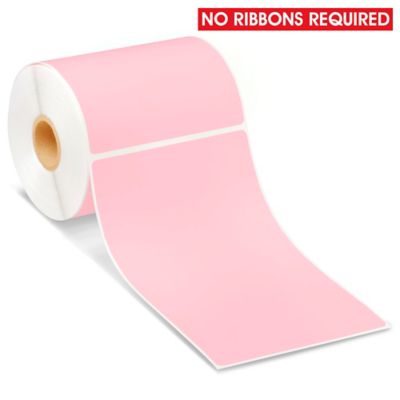 Desktop Direct Thermal Labels - Pink, 4 x 6 1/2" S-6929P