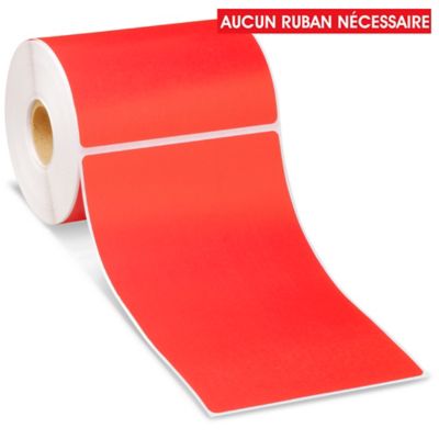 Desktop Direct Thermal Labels - Red, 4 x 6 1/2" S-6929R