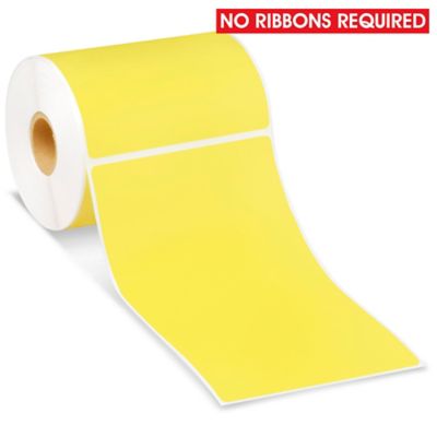 Desktop Direct Thermal Labels - Yellow, 4 x 6 1/2" S-6929Y