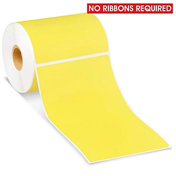 Desktop Direct Thermal Labels - Yellow, 4 x 6 1/2" S-6929Y