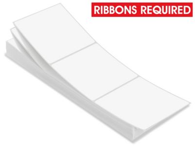 Fanfold Thermal Transfer Labels - 4 x 4", Ribbons Required S-6934