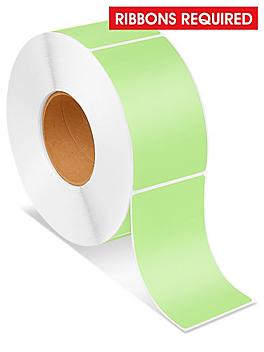 Industrial Thermal Transfer Labels - Green, 3 x 5", Ribbons Required S-6936G