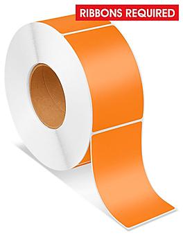 Industrial Thermal Transfer Labels - Orange, 3 x 5", Ribbons Required S-6936O
