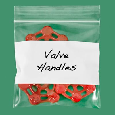 4 x 4" 4 Mil White Block Reclosable Bags S-6964