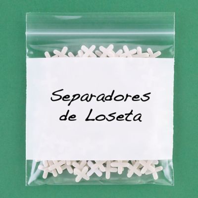6 x 6" 4 Mil White Block Reclosable Bags S-6965