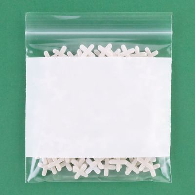 Ziplock bag white block 4X 6 –