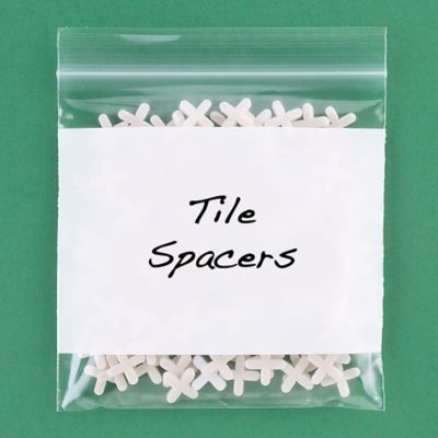 6 x 6" 4 Mil White Block Reclosable Bags S-6965