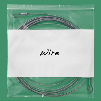 12 x 12" 4 Mil White Block Reclosable Bags S-6967