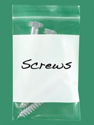 4 x 6" 6 Mil White Block Reclosable Bags S-6968