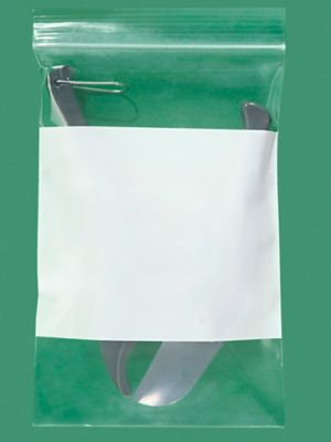 Ziplock bag white block 4X 6 –