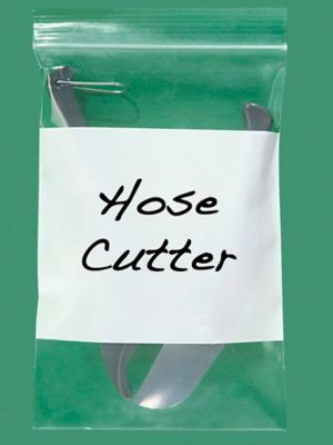 6 x 9" 6 Mil White Block Reclosable Bags S-6969