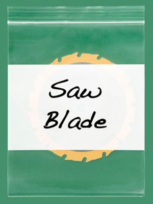 8 x 10" 6 Mil White Block Reclosable Bags S-6970