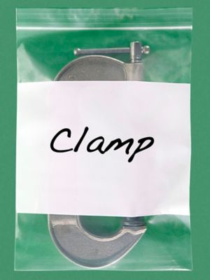 9 x 12" 6 Mil White Block Reclosable Bags S-6971