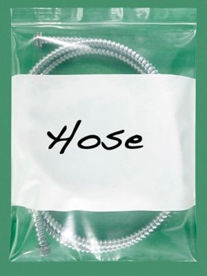 12 x 15" 6 Mil White Block Reclosable Bags S-6973