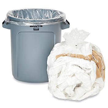 Uline Industrial Trash Liners - 8-10 Gallon, 1.2 Mil, Clear S-6999
