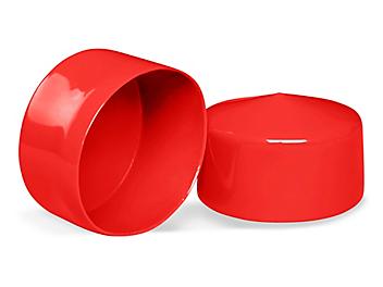 Clear Tube End Caps - 3", Red S-7018