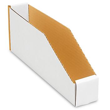 White Corrugated Parts Bins - 2 x 12 x 4 1/2" S-703