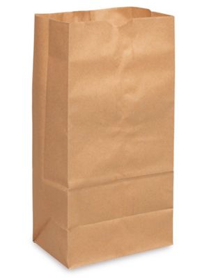 deksel Polijsten nietig Paper Grocery Bags - 6 1/8 x 4 x 12 3/8", #8, Kraft S-7084 - Uline