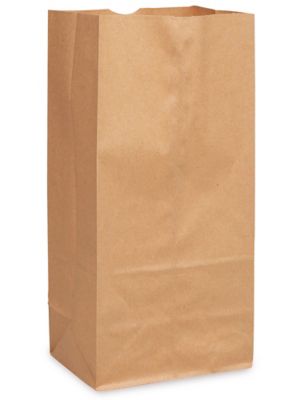 Kraft Paper Grocery Bags, #10 - 6 5/16 x 4 1/8 x 13 3/8