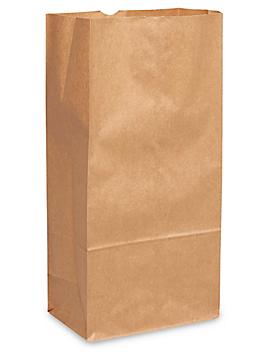Paper Grocery Bags - 7 1/8 x 4 1/2 x 13 3/4", #12, Kraft S-7086