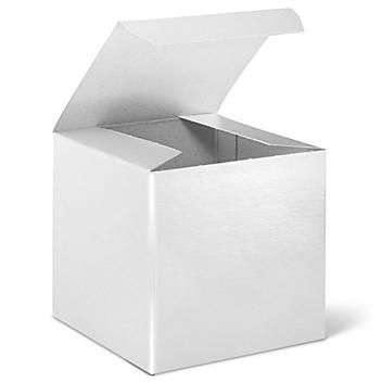 Gift Boxes - 4 x 4 x 4", White Gloss S-7087