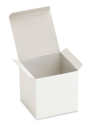 6x6x6 White Gloss Hi-Wall Folding Gift Boxes *Lids Sold Separately*