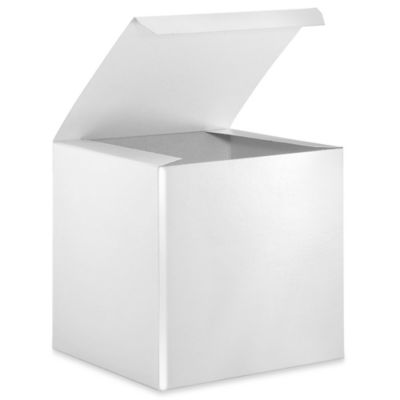 Gift Boxes - 7 x 7 x 7", White Gloss S-7090