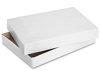 2-Piece Apparel Boxes - 11 1/2 x 8 1/2 x 1 5/8", White Gloss S-7093