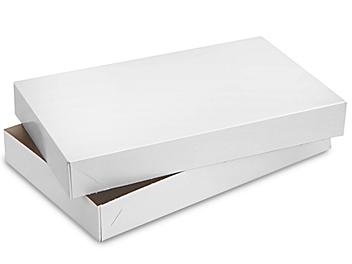 2-Piece Apparel Boxes - 15 x 9 1/2 x 2", White Gloss S-7094